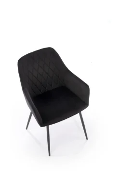 Krzesło Basper Velvet czarny