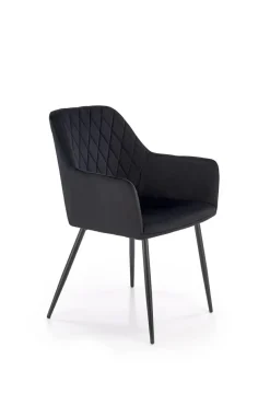 Krzesło Basper Velvet czarny