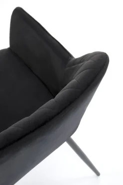 Krzesło Basper Velvet czarny