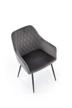 Krzesło Basper Velvet szary