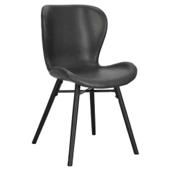 Krzesło Batilda czarne tapicerowane