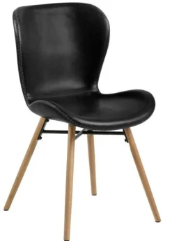 Krzesło Batilda Retro czarne/naturalne