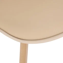 Krzesło Baya beżowe, nogi bukowe