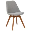 Krzesło Baya szare tapicerowane