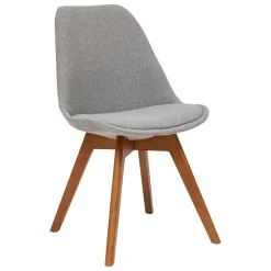 Krzesło Baya szare tapicerowane