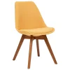 Krzesło Baya żółte tapicerowane