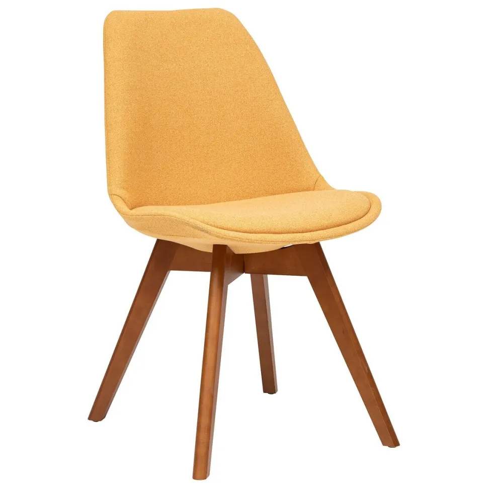Krzesło Baya żółte tapicerowane