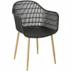 Krzesło Becker czarne/naturalne skandynawskie