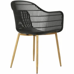 Krzesło Becker czarne/naturalne skandynawskie