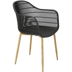 Krzesło Becker czarne/naturalne skandynawskie