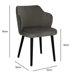 Krzesło Bergen tkanina MagicVelvet 2217 tapicerowane