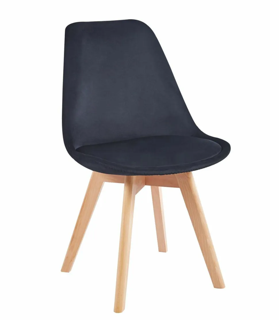 Krzesło Bess Velvet czarne