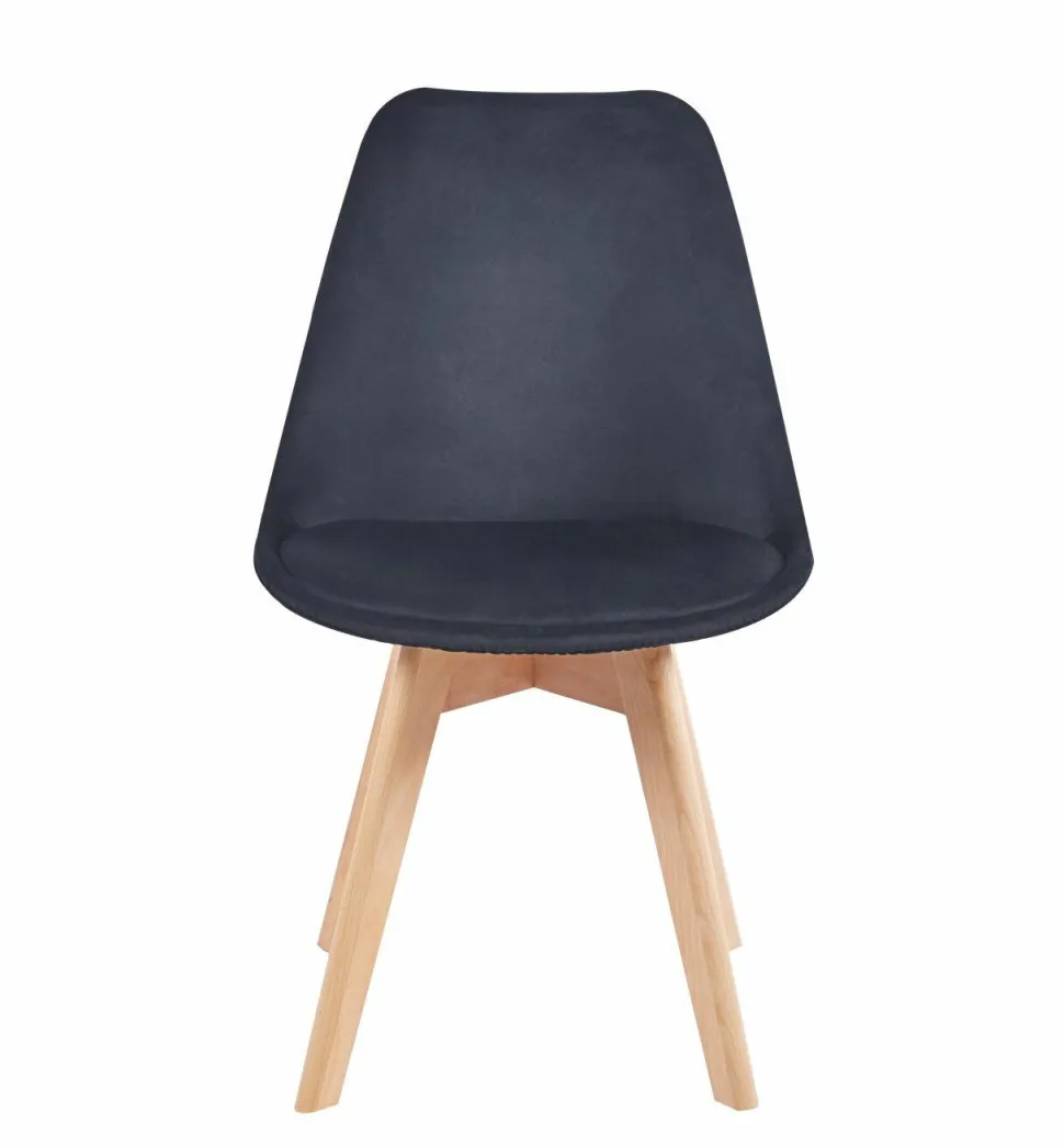 Krzesło Bess Velvet czarne