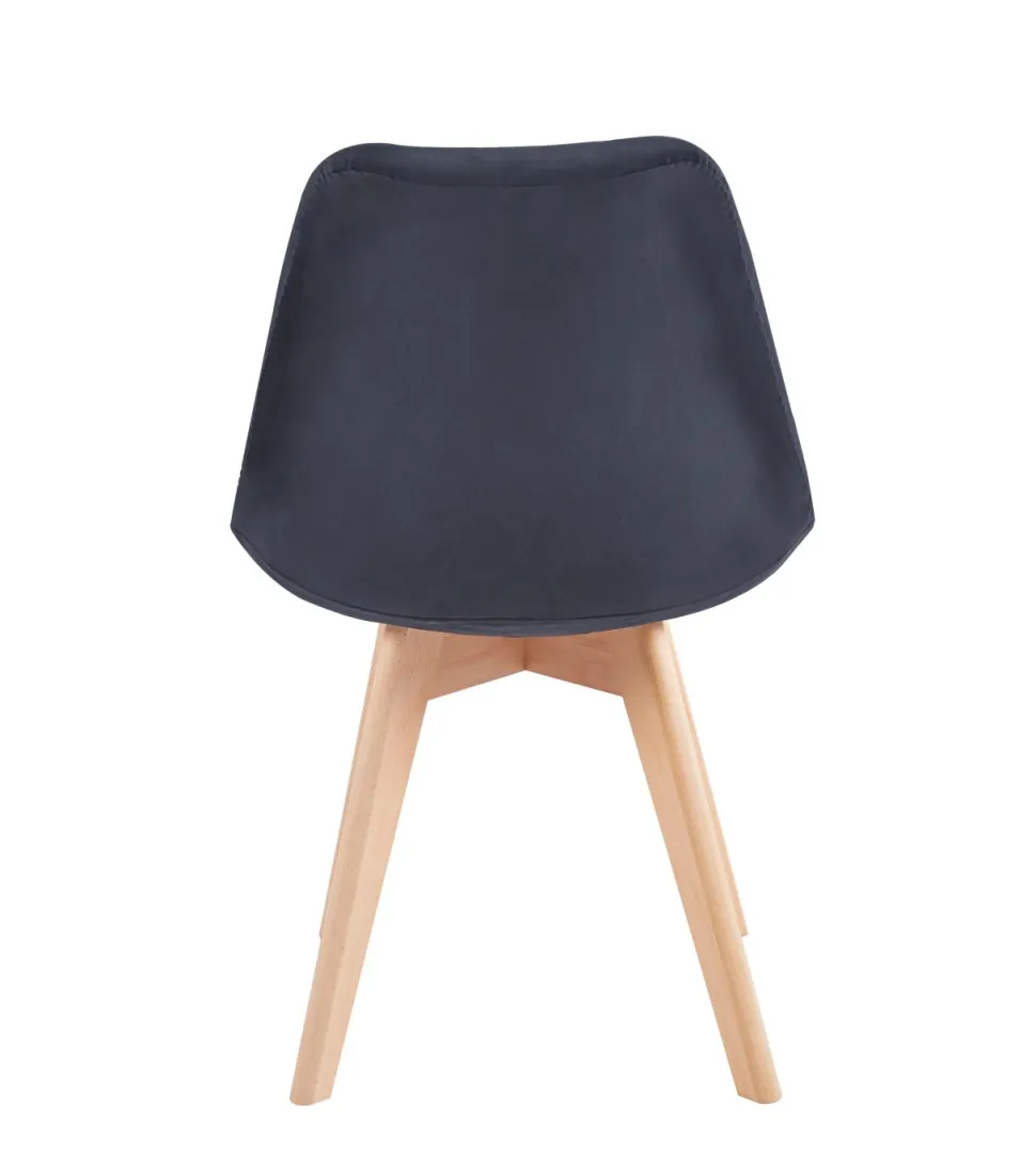 Krzesło Bess Velvet czarne