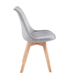 Krzesło Bess Velvet szary