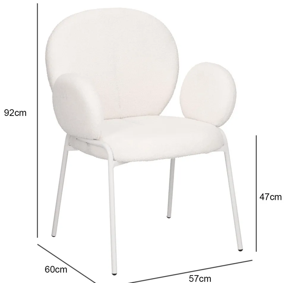 Krzesło Bianco Arm białe