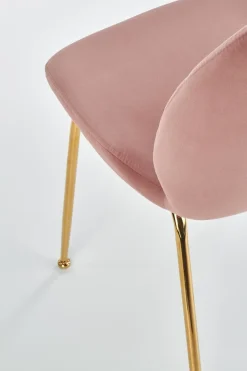 Krzesło Brema różowe/złote