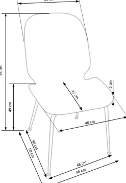 Krzesło Brema szare/złote