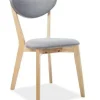 Krzesło Brenda - dąb/szary