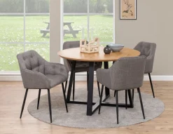 Krzesło Brooke szary jasny