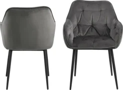 Krzesło Brooke VIC Dark Grey tapicerowane