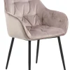 Krzesło Brooke VIC Dusty Rose tapicerowane