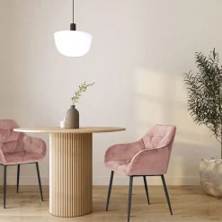 Krzesło Brooke VIC Dusty Rose tapicerowane