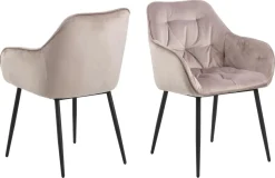 Krzesło Brooke VIC Dusty Rose tapicerowane