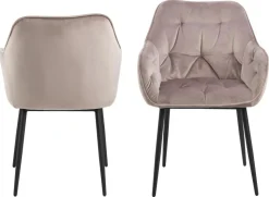 Krzesło Brooke VIC Dusty Rose tapicerowane