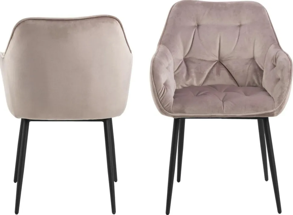 Krzesło Brooke VIC Dusty Rose tapicerowane