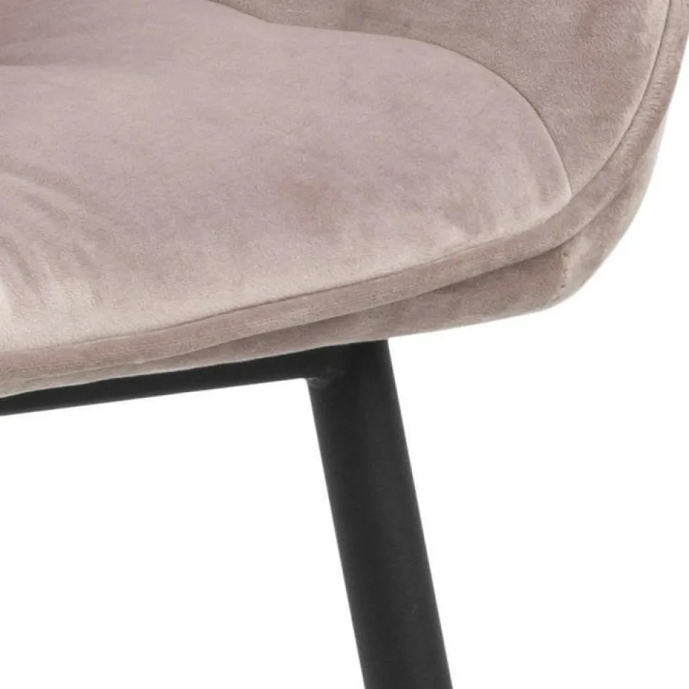 Krzesło Brooke VIC Dusty Rose tapicerowane