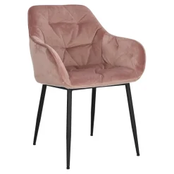 Krzesło Brooke VIC Dusty Rose tapicerowane