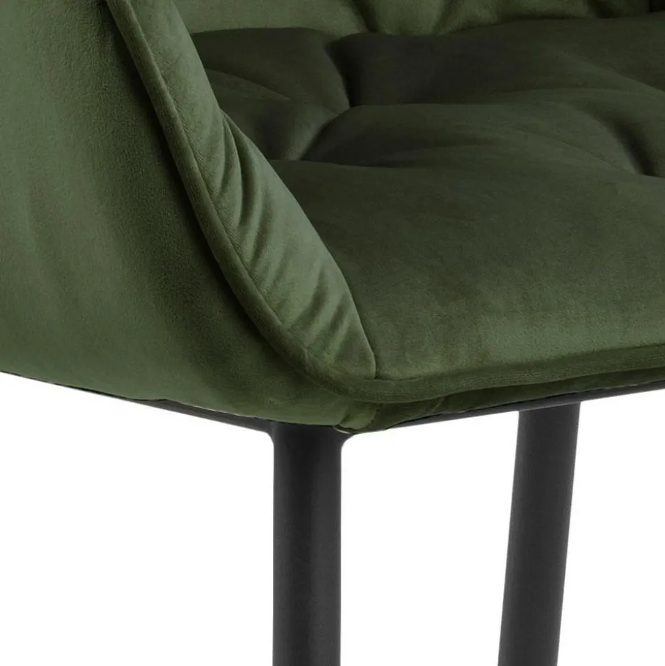 Krzesło Brooke VIC Forest Green tapicerowane