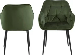 Krzesło Brooke VIC Forest Green tapicerowane