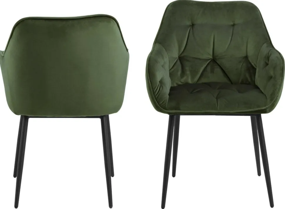 Krzesło Brooke VIC Forest Green tapicerowane