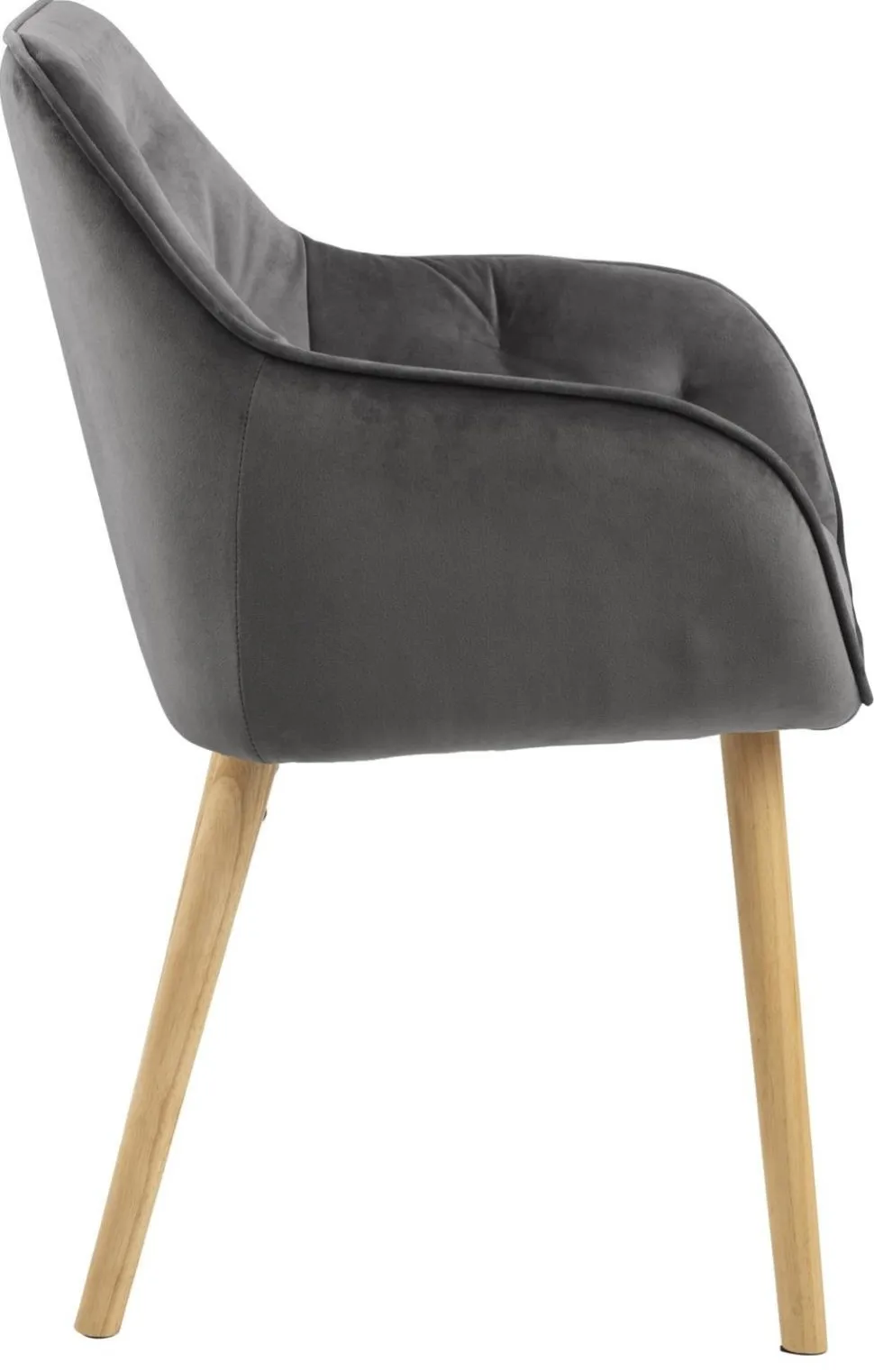 Krzesło Brooke wood VIC szare tapicerowane