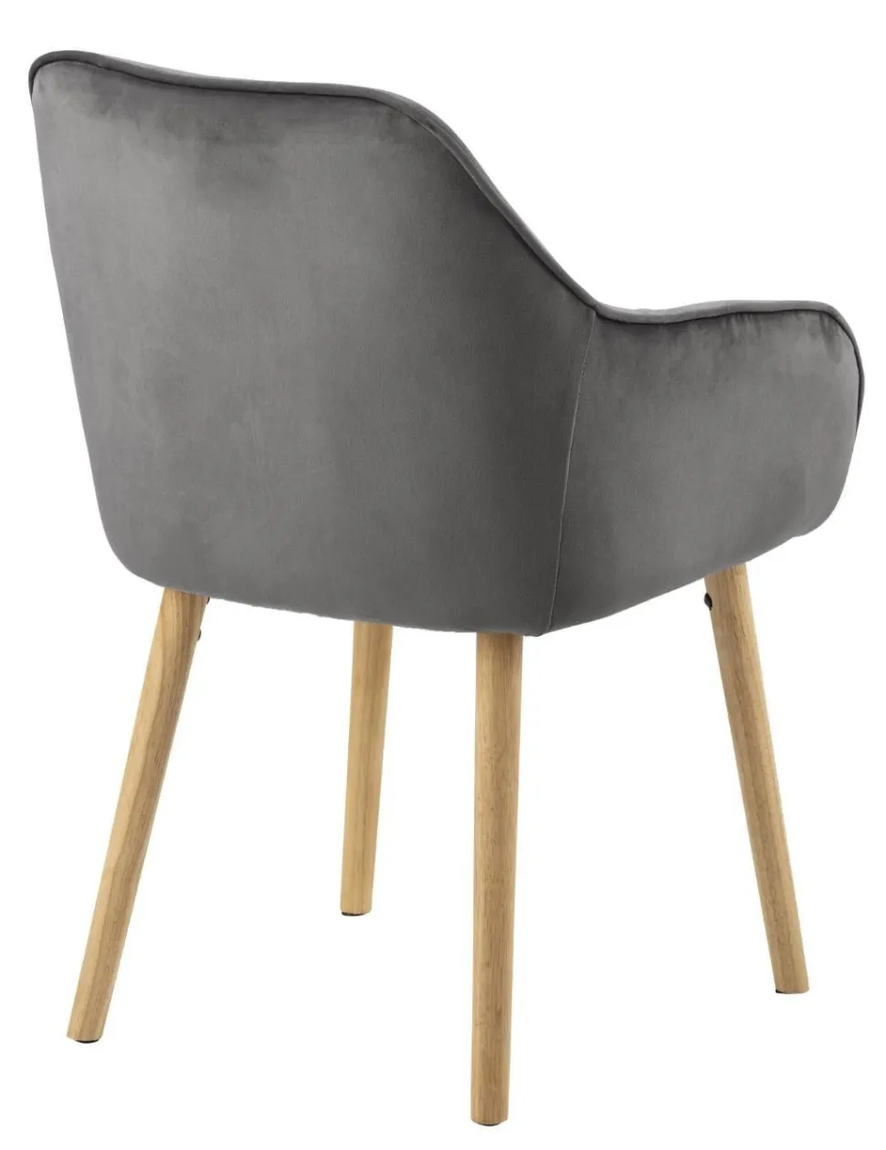 Krzesło Brooke wood VIC szare tapicerowane