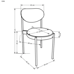 Krzesło Camile szare