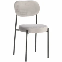 Krzesło Camile Velvet szare tapicerowane
