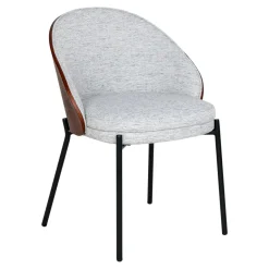 Krzesło Canelas szary jasny/ ciemny brąz