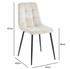 Krzesło Caro Velvet beżowe