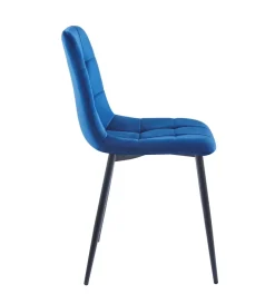 Krzesło Caro Velvet niebieskie