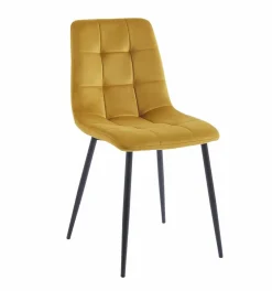 Krzesło Caro Velvet żółte