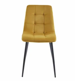 Krzesło Caro Velvet żółte