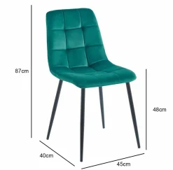 Krzesło Caro Velvet zielone