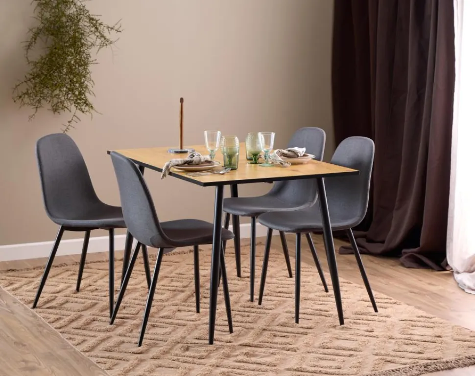 Krzesło Celia szare ciemne/ czarne