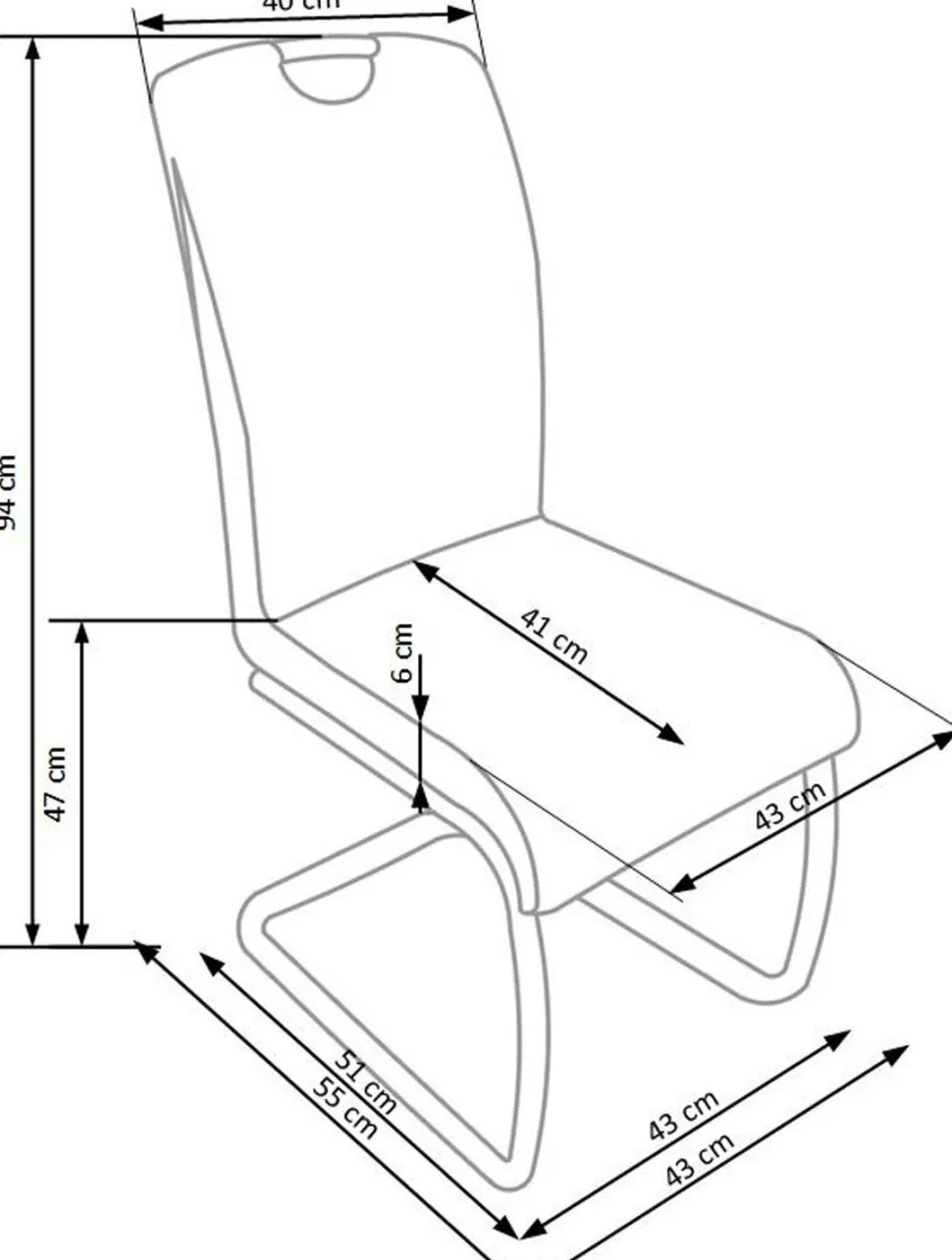Krzesło Champagne brązowe PU