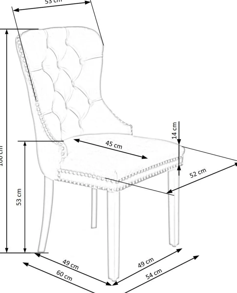 Krzesło Charlotte szare/czarne