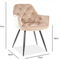Krzesło Cheer Velvet - beż Bluvel 28