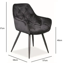 Krzesło Cheer Velvet - czarny Bluvel 19